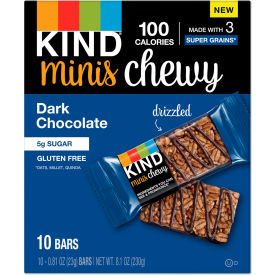 United Stationers Supply 27896 Kind® Minis Chewy, Dark Chocolate, 0.81 oz, Pack of 10 image.