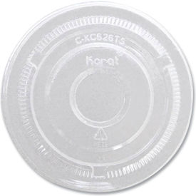 Cold Cup Flat Lids, No Hole, 12 - 24 oz. Cups, Clear, 1000/Carton view 2