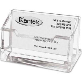 Kantek Inc. AD-30 Kantek Clear Acrylic Business Card Holder, 80-Card Capacity, 4"W x 1 7/8"D x 2"H image.