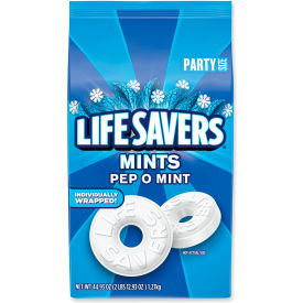 United Stationers Supply MMM29056 LifeSavers® Hard Candy Mints, Pep-O-Mint, 44.93 oz Bag image.