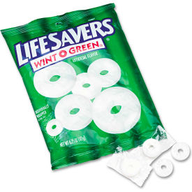 Wrigley Company LFS88504 Life Savers® Hard Candy, Wint-O-Green, Individually Wrapped, 6.25 oz. Bag image.