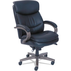 La-Z-Boy Woodbury Series High Back Executive Chair, 300 lb. Capacity, Leather, Black
