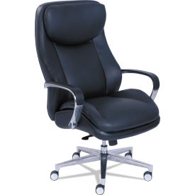 Commercial 2000 Big And Tall Executive Chair, 400 Lbs. Cap., Blk Seat/Blk Back, Silver Base