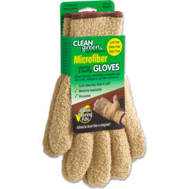 United Stationers Supply 18040 Cleangreen Microfiber Cleaning And Dusting Gloves, Pair image.