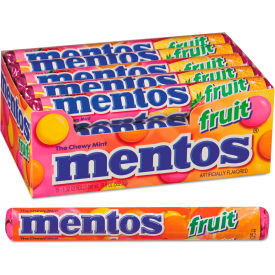 MENTOS VAM4181 Mentos® Chewy Mints, 1.32 oz., Mixed Fruit, 15 Rolls/Box image.
