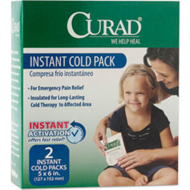 Medline Industries, Inc CUR961R Curad CUR961R Instant Cold Pack, 2/Box image.
