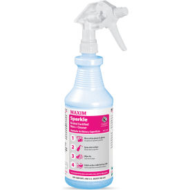 United Stationers Supply MLB05180086 Maxim® RTU Sparkle Glass Cleaner, 32 oz Bottle, 6/Carton image.