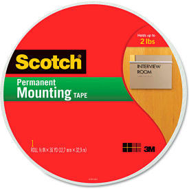 3m 110MR Scotch® Foam Mounting Tape, 3/4" Wide x 1368" Long image.
