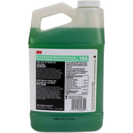 3M 15A 3M™ Non-Acid Disinfectant Bathroom Cleaner Concentrate, 0.5 Gal Bottle, 4/Carton image.