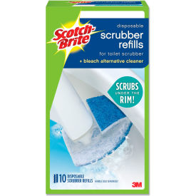 3M 558RF Disposable Toilet Scrubber Refill, Blue/White, 10/Pack image.
