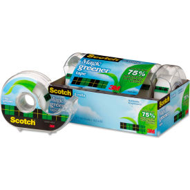 3m 6123 Scotch® Magic Greener Tape in Refillable Dispenser, 3/4" x 600", 1" Core, 6/Pack image.
