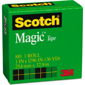 3m 81011296 Scotch® Magic Tape, 1" x 1296", 1" Core, Clear image.