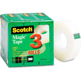 3m 810K3 Scotch® Magic Tape Refill, 3/4" x 1000", 3/Pack image.
