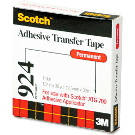 3m 92412 Scotch® Adhesive Transfer Tape, 1/2" Wide x 36yds image.