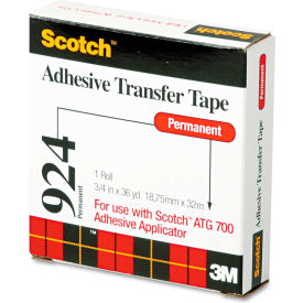 3m 92434 Scotch® Adhesive Transfer Tape Roll, 3/4" Wide x 36yds image.