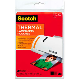 Scotch Photo Size Thermal Laminating Pouches, 5 mil, 7 x 5, 20/Pack