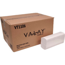 Valay Multi-Fold Towel, 1-Ply, 9-1/4"W x 9-1/16"L, White, 250/Pk, 16 Packs/Case view 2