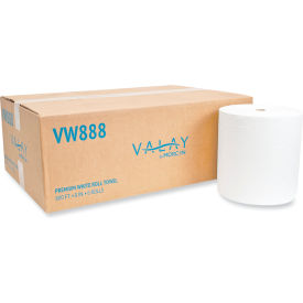United Stationers Supply MORVW888 Morcon Tissue Valay Proprietary Roll Towels, 1-Ply, 8" x 800 ft, White, 6 Rolls/Carton image.