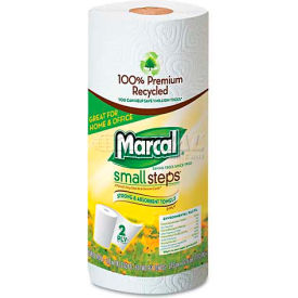 Marcal Manufacturing, Llc 6709 100 Premium Recycled Roll Towels, 9" X 11", 15 Rolls/Case - MRC6709 image.