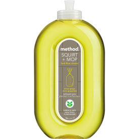 United Stationers Supply 00563CT Method® Squirt + Mop Hard Floor Cleaner, 25 oz. Spray Bottle, Lemon Ginger, 6/Case image.