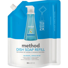 United Stationers Supply 1315 Method® Dish Soap Refill, Sea Minerals, 36 oz. Pouch, 6/Case image.