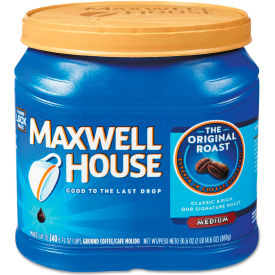 Maxwell House GEN04648CT Maxwell House® Coffee, Ground, Original Roast, 30.6 oz Canister, 6 Canisters/Carton image.