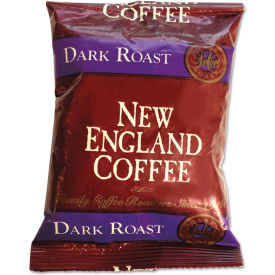 New England Coffee 26190 New England® Coffee Coffee Portion Packs, French Dark Roast, 2.5 oz Pack, 24/Box image.