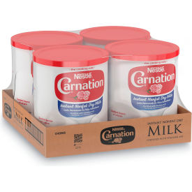United Stationers Supply 12428935 Nescafe® Carnation® Instant Nonfat Dry Milk, Unsweetened, 22.75 oz, Pack of 4 image.
