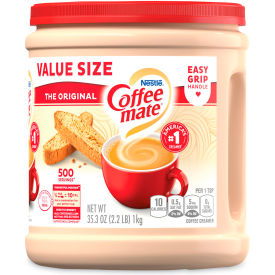 United Stationers Supply 12118676 Coffee mate® Powdered Creamer Value Size, Original, 35.3 oz Canister, Pack of 6 image.