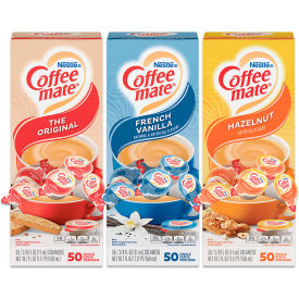 Coffee mate® Coffee Creamer French Vanilla/Hazelnut/Original 0.38 oz Mini Cups Pack of 150