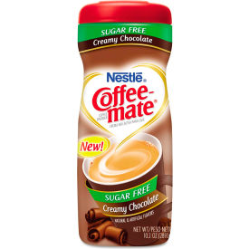 Coffee-Mate 59573 Coffee mate® Non-Dairy Sugar Free Powdered Creamer, Creamy Chocolate, 10.2 oz. image.
