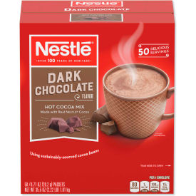 Nestl Hot Cocoa Mix, Dark Chocolate, 0.71 oz, 50/Box