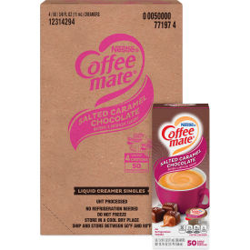 Coffee mate® Liquid Coffee Creamer Salted Caramel Chocolate 0.38 oz Mini Cups Pack of 200