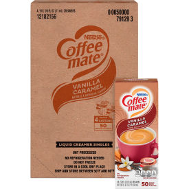 Coffee mate® Liquid Coffee Creamer Vanilla Caramel 0.38 oz Mini Cups Pack of 200