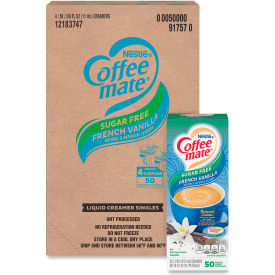 Coffee mate® Liquid Coffee Creamer Sugar Free French Vanilla 0.38 oz Mini Cups Pack of 200