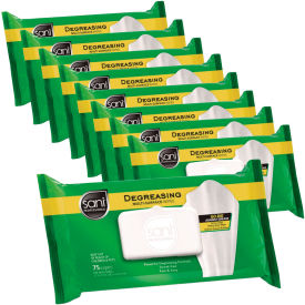 Degreasing Multi-Surface Wipes, Floral Scent, 75/Pack, 9 Packs/Carton view 2