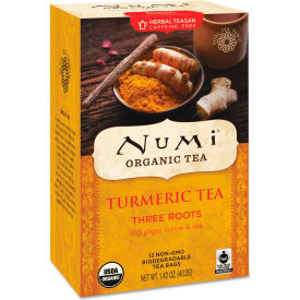 Numi Organic Tea 10550 Numi® Turmeric Tea, Three Roots, 1.42 oz Bag, 12/Box image.