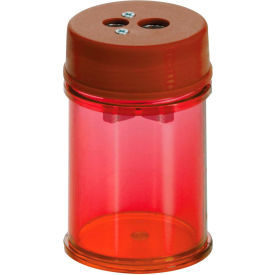 Officemate International 30240PK Officemate Pencil/Crayon Sharpener, 1.38" dia. x 2.13", Red, 8/Pack image.