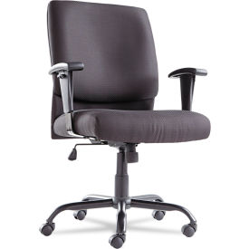 OIF OIFBT4510 OIF Big and Tall Chair with Arms - Fabric - Mid Back - Black image.