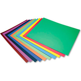 Pacon Corporation 5487 Pacon® Four-Ply Railroad Board in Ten Assorted Colors, 28" x 22", 100/Carton image.