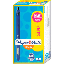 Paper Mate 1951721 Paper Mate® InkJoy Gel Retractable Pen, 0.7mm, Blue Ink, Dozen image.