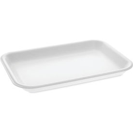 United Stationers Supply 0TF100200000 Pactiv Evergreen™ Supermarket Tray, White, 15/16"H, Pack of 500 image.