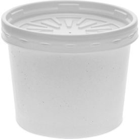 Food Container & Lid Combo, 12 oz. Capacity, 3-3/4" Dia. x 3"H, White, 250/Carton view 2
