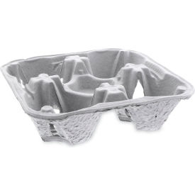 United Stationers Supply M510032 Pactiv Evergreen™ EarthChoice 4 Cup Carrier w/ Food Tray, Natural, Pack of 300 image.