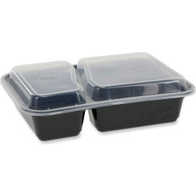 Microwavable Container, 30 oz. Capacity, Black/Clear, 150/Carton view 2