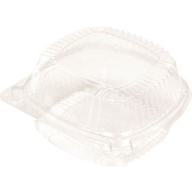 United Stationers Supply YCI810500000 Pactiv Evergreen™ ClearView Container, 5-1/4"L x 5-1/4"W x 2-1/2"H, 375 Pack image.