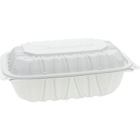 EarthChoice Vented Hinged Lid Container, 9"L x 6"W x 3-1/8"H, White, 170/Carton view 2