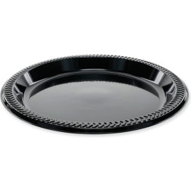Plastic Dinnerware Plates, 8-7/8" Dia., Black, 400/Carton view 2