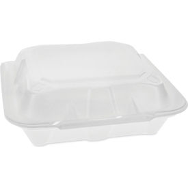 United Stationers Supply YTD18801ECON Pactiv Evergreen™ Vented Foam Container, 8-7/16"L x 8-1/8"W x 3"H, White, Pack of 150 image.