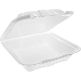 United Stationers Supply YTD19901ECON Pactiv Evergreen™ Vented Foam Container, 9-1/8"L x 9"W x 3-1/4"H, White, Pack of 150 image.
